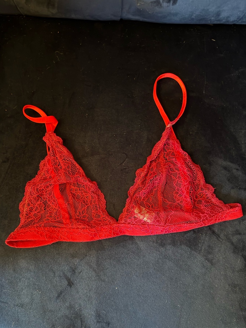 BCBGeneration Red Lace Triangle Bralette